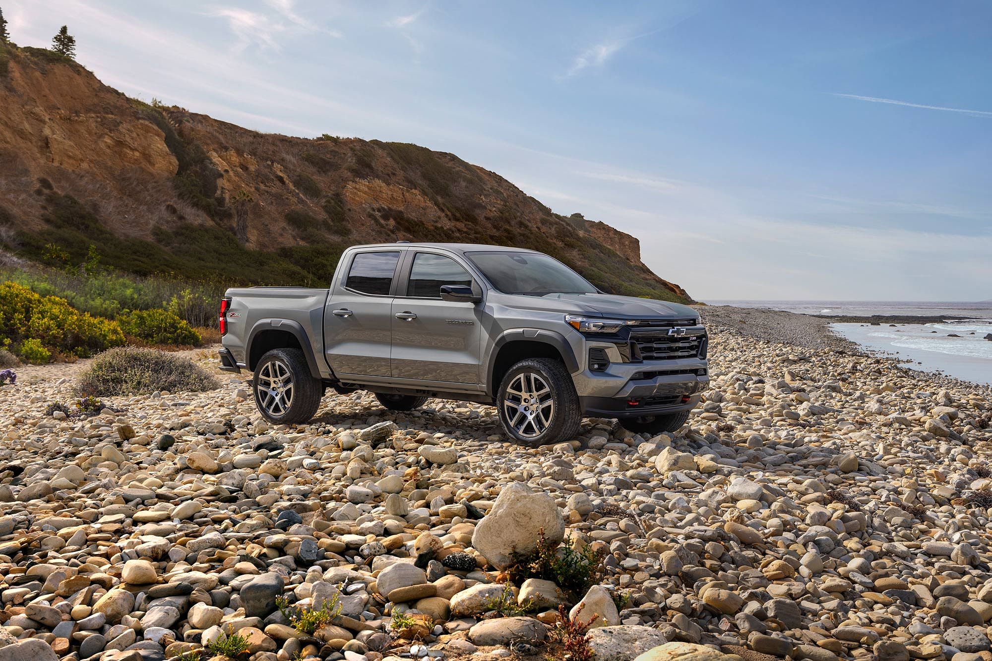 2023 Chevrolet Colorado Z71 on the rocks by water