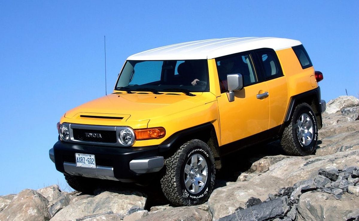 Yellow Toyota FJ Cruiser